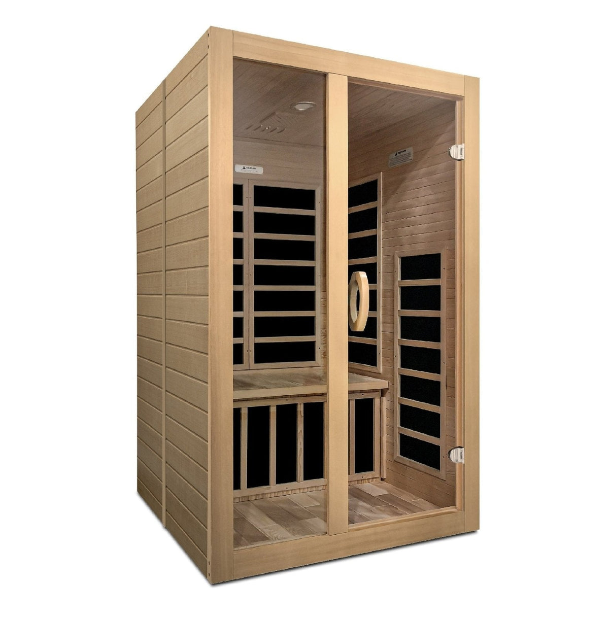 Golden Designs Low EMF 2-Person Dynamic "Santiago" Infrared Sauna with Hemlock Wood | Model: DYN-6209-01