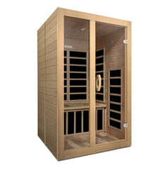 Golden Designs Low EMF 2-Person Dynamic "Santiago" Infrared Sauna with Hemlock Wood | Model: DYN-6209-01