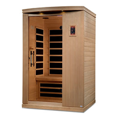 Golden Designs Ultra Low EMF 2-Person Dynamic "Venice Elite" FAR Infrared Sauna with Hemlock Wood | Model: DYN-6210-01 Elite