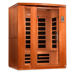 Golden Design Low EMF 3-Person Dynamic "Lugano" FAR Infrared Sauna with Hemlock Wood | Model: DYN-6336-02