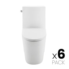 Swiss Madison St. Tropez One-Piece Elongated Toilet Side Flush 1.28 gpf (6 - Pack)