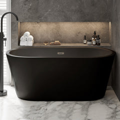 Swiss Madison Claire 60" Freestanding Bathtub in Matte Black