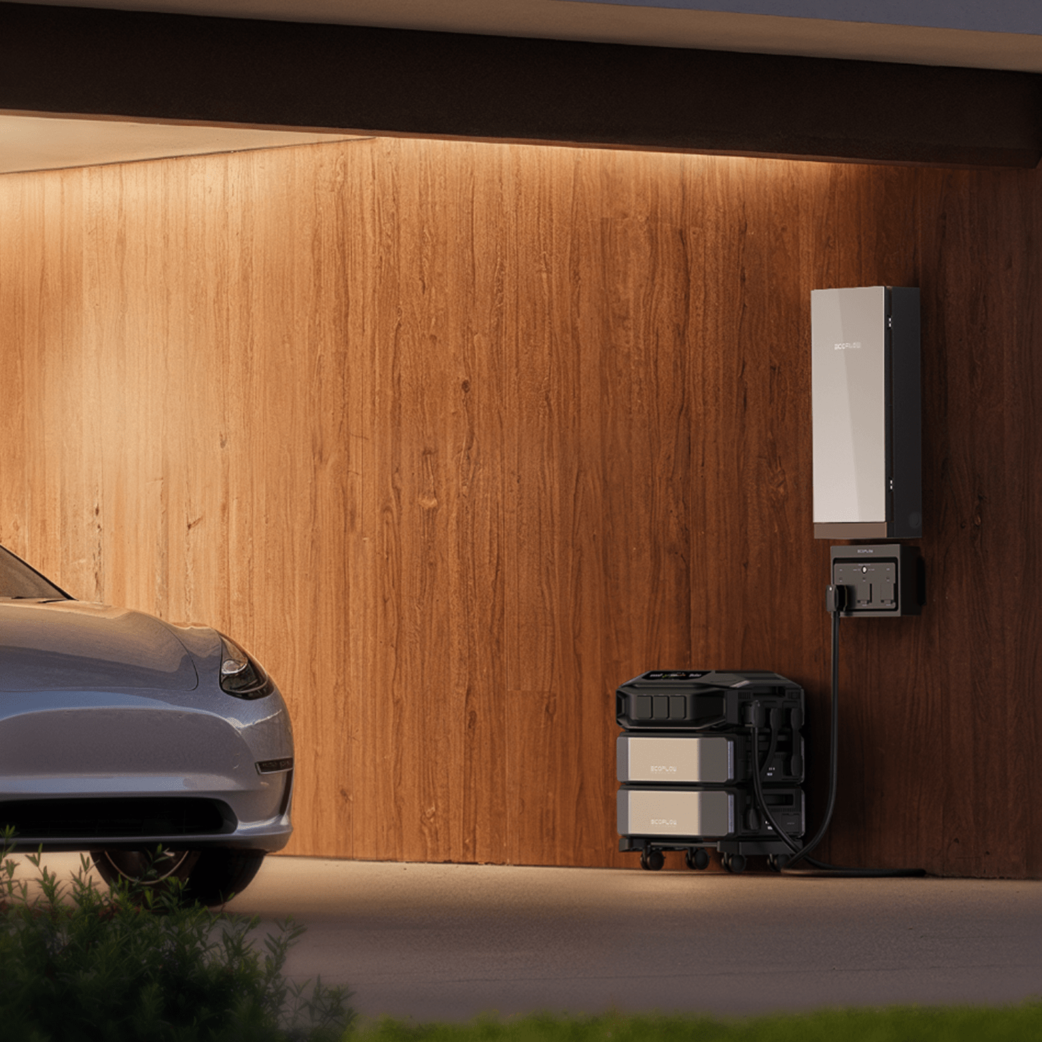 EcoFlow Smart Gateway (200A) with 6 independently controlled circuits delivering seamless garage backup power.