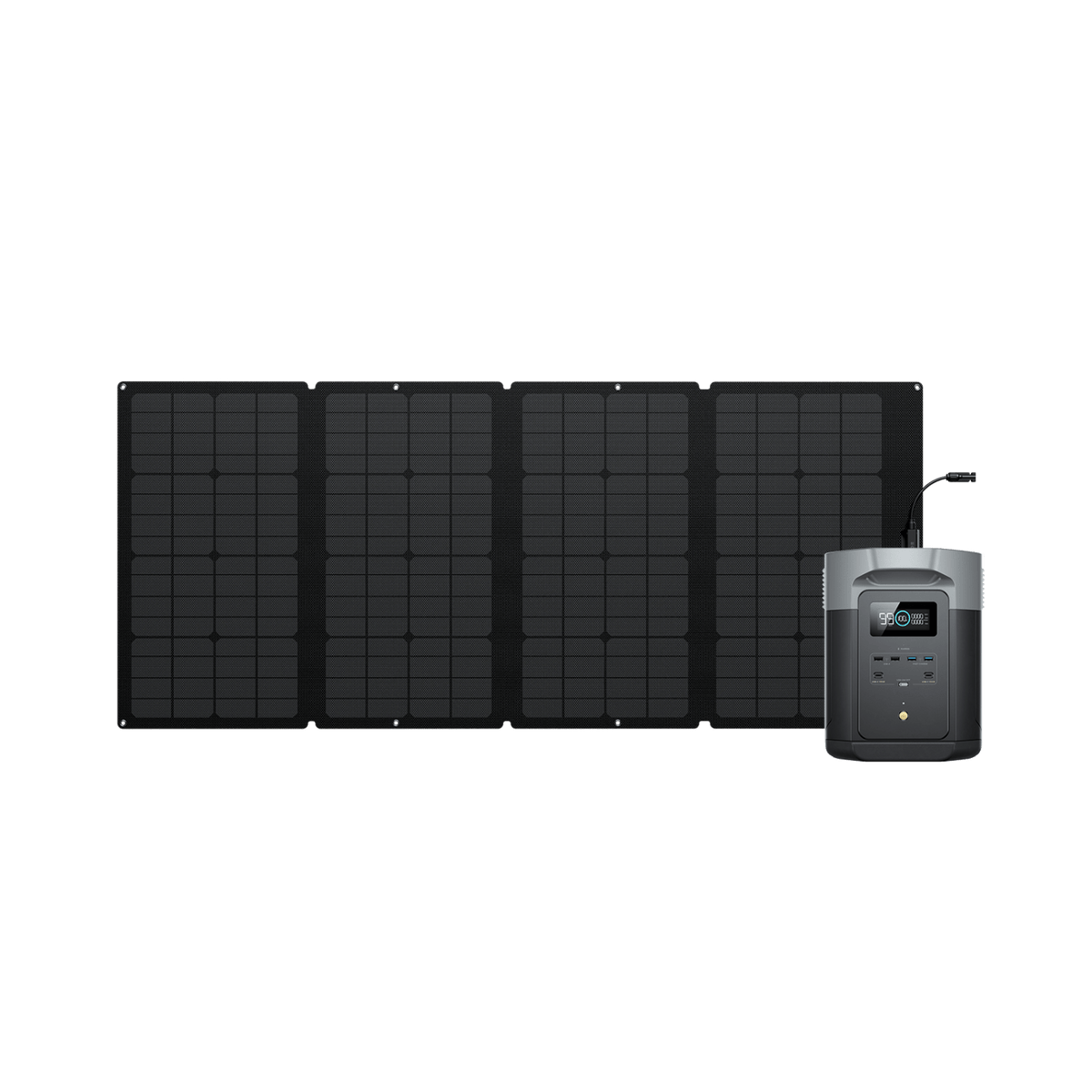 EcoFlow DELTA 2 Max + 160W Solar | 10Y LFP, 99% Appliances, 43m Fast Charge, Durable