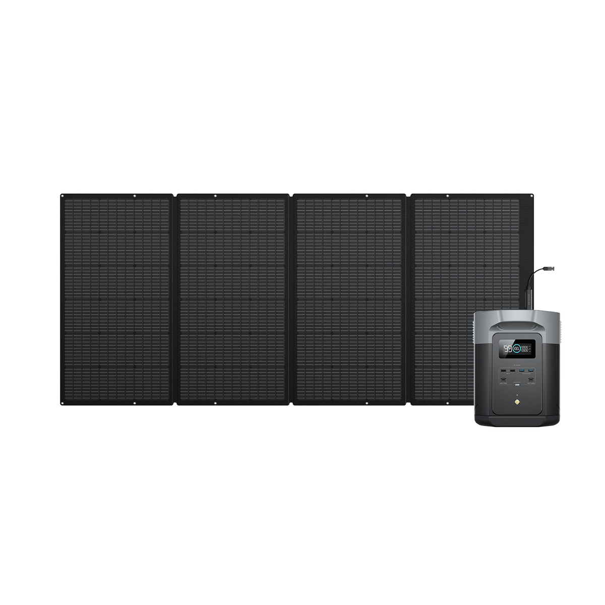 EcoFlow DELTA 2 Max + 400W Solar Panel | 3400W, 2048Wh, X-Boost, Home & Outdoors