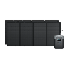 EcoFlow DELTA 2 Max + 400W Solar Panel | 3400W, 2048Wh, X-Boost, Home & Outdoors