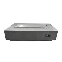 Elementi Granville fire table with stainless steel lid, rectangular outdoor gas table