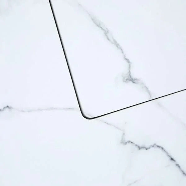 Elementi Plus Bianco White Marble Porcelain Fire Table OFP103BW - Green Vista Living