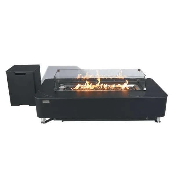 Elementi Plus Valencia Porcelain Top Fire Table OFP102BB Elementi