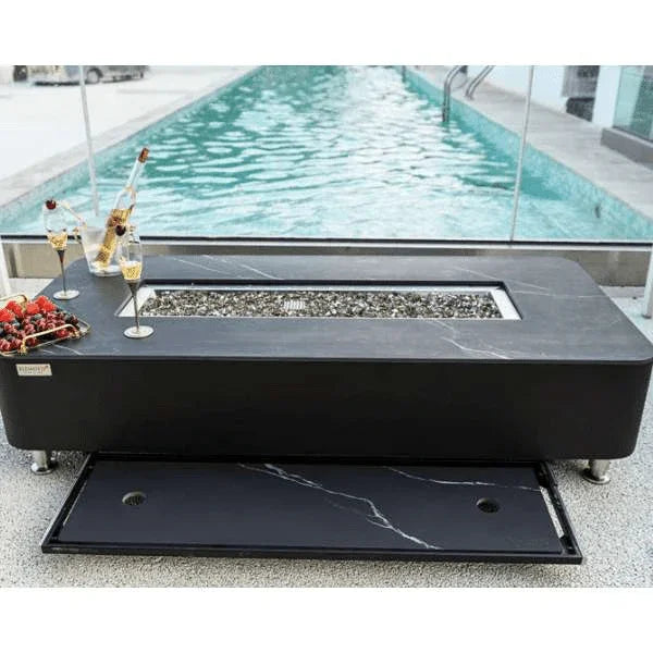 Elementi Plus Valencia Porcelain Top Fire Table OFP102BB Elementi