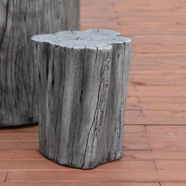 Elementi Warren seat in classic grey with wood texture on a wooden deck