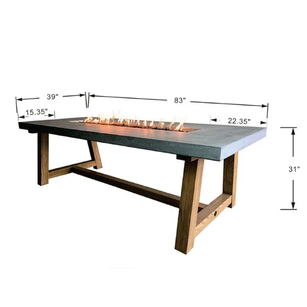 Elementi Sonoma Dining Table OFG201 - Green Vista Living