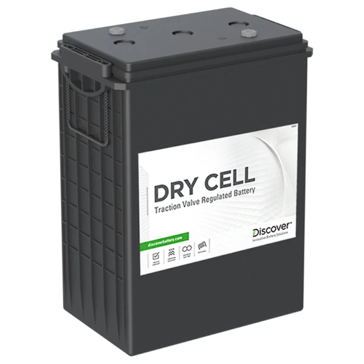 Discover Battery Dry Cell Traction 6V 390Ah Industrial Sealed Deep-Cycle VRLA/AGM Battery (EVL16A-A)