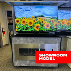 MirageVision Custom Outdoor Lift Cabinet w/ 55" QLED Outdoor TV - Green Vista Living