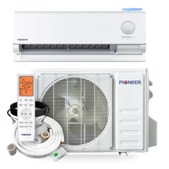 Pioneer® Quantum Fresh™ 12,000 BTU 24 SEER2 High-Wall Ductless Mini-Split Fresh Air Conditioner Inverter Heat Pump Full Set