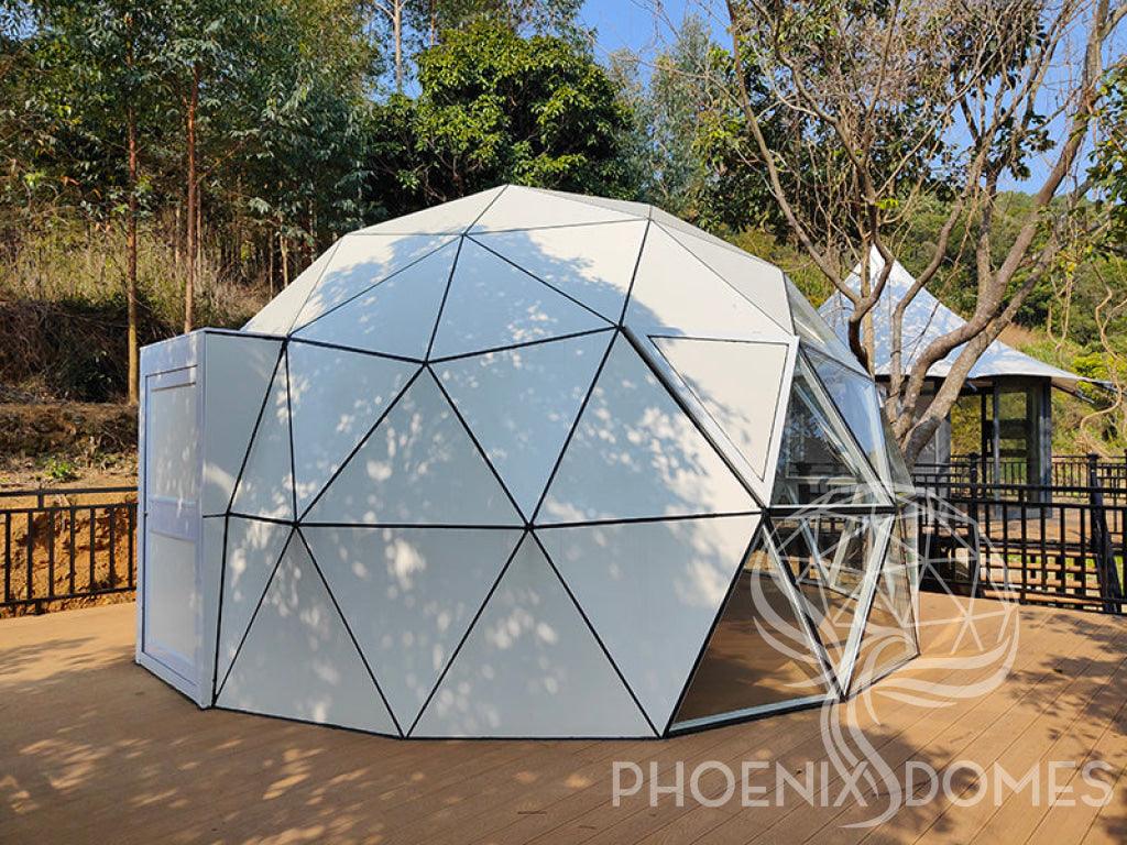 4-Season Hybrid Glass/Hard Panel Glamping Package Dome