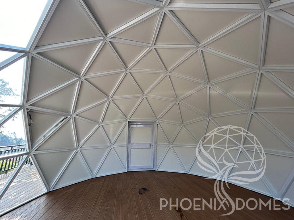 4-Season Hybrid Glass/Hard Panel Glamping Package Dome