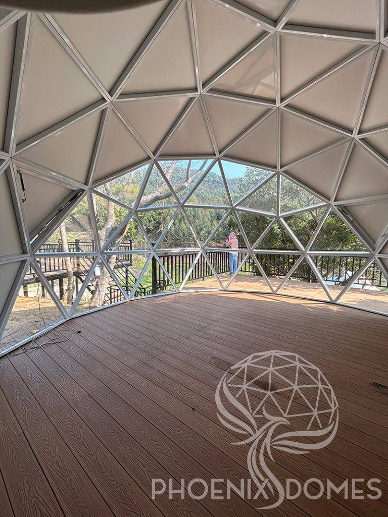 4-Season Hybrid Glass/Hard Panel Glamping Package Dome