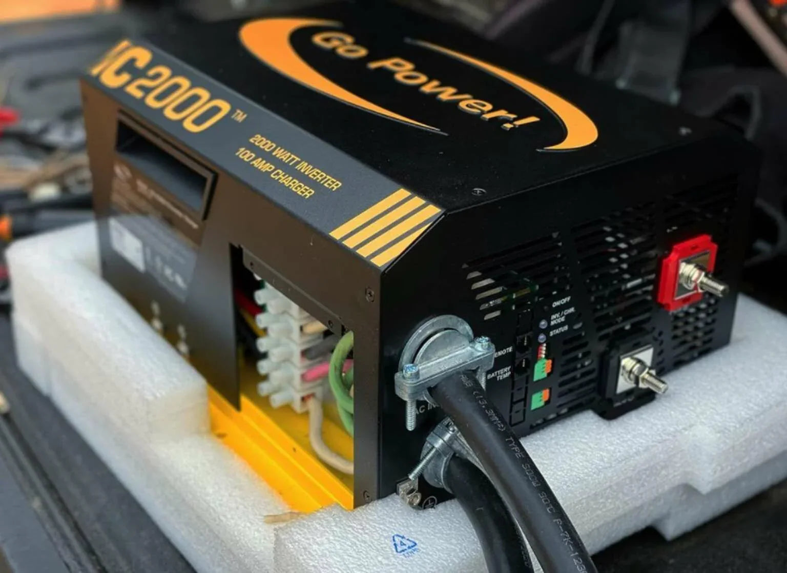 Go Power! 2000W Pure Sine Wave Inverter/Charger - GP-IC-2000-12-PKG Go Power
