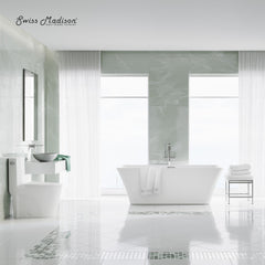 Swiss Madison St. Tropez One-Piece Elongated Toilet Side Flush 1.28 gpf (6 - Pack)