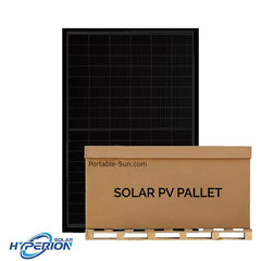 14.6kW Pallet - Hyperion by Runergy 405W Bifacial Solar Panel (Black) | Up to 510W with Bifacial Gain | Full Pallet (36) - 14.6kW Total
