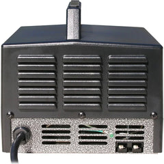 Iota inverter rear view showing cooling vents, power cord, and connection terminals