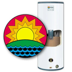 SunEarth Double Wall Heat Exchanger Solar Tank, Electric Backup, 80 Gallon (SU80HE-1) - Green Vista Living