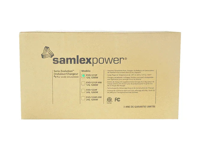 Samlex 1200 Watts 12V Pure Sine Inverter/Charger EVO-1212F - Green Vista Living