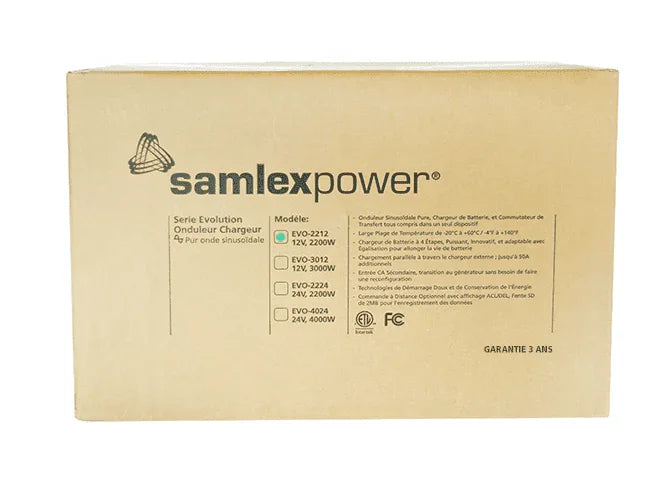 Samlex EVO 2200 Watts 12V Pure Sine Inverter/Charger EVO-2212 - Green Vista Living