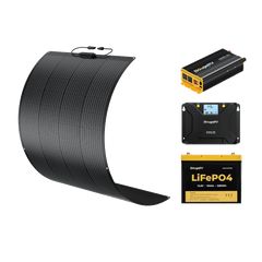 BougeRV 12V 200 Watt Flexible Solar System Kit