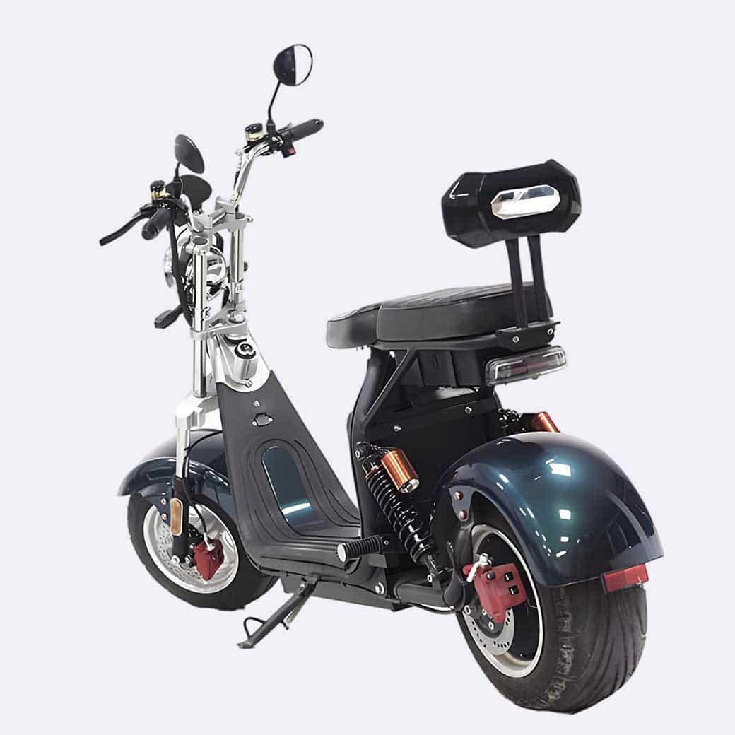 LinksEride CP1.1 2000W 60V 20Ah DUAL BATTERY 2 SEATER Electric Motorcycle Scooter - Green Vista Living
