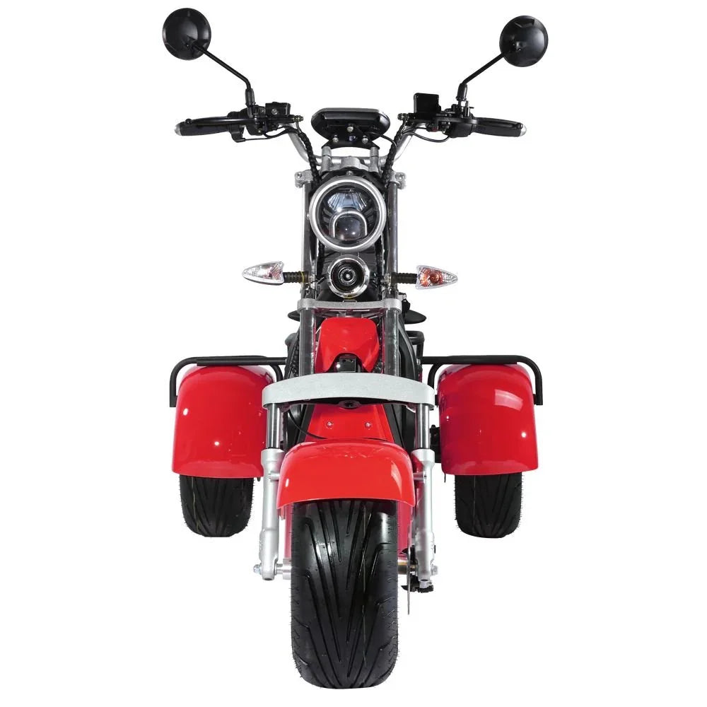LinksEride CP3 2000W 60V Three Wheel Lithium Fat Tire Electric Scooter Trike - Green Vista Living