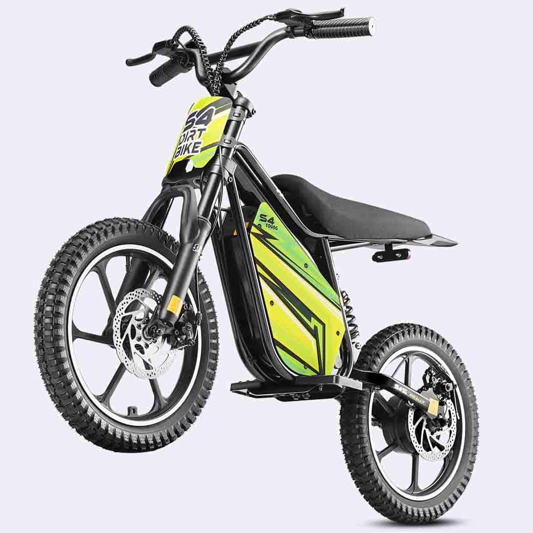 LinksEride S4 PLUS 500W 2Ah Teens Mini Electric Dirt Bike - Green Vista Living
