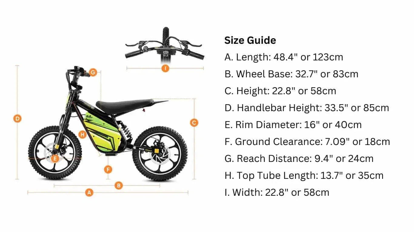 LinksEride MODEL S4 500W 1.5Ah Teens Mini Electric Dirt Bike - Green Vista Living