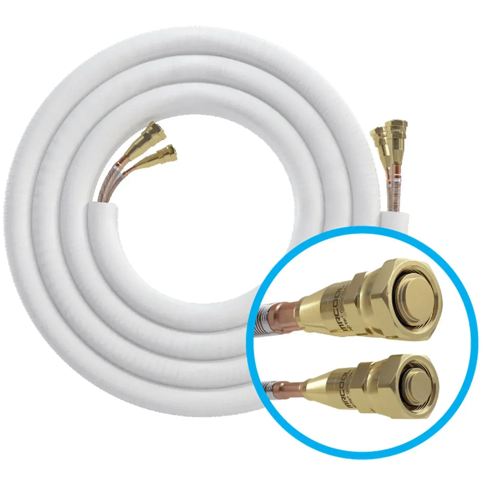 MRCOOL DIY 5th Gen 35 Ft. Pre-Charged Quick Connect Line Set with DIY Pro Cable, 1/4" x 3/8", for DIY 6K, 9K, & 12K Mini Split Indoor Air Handler