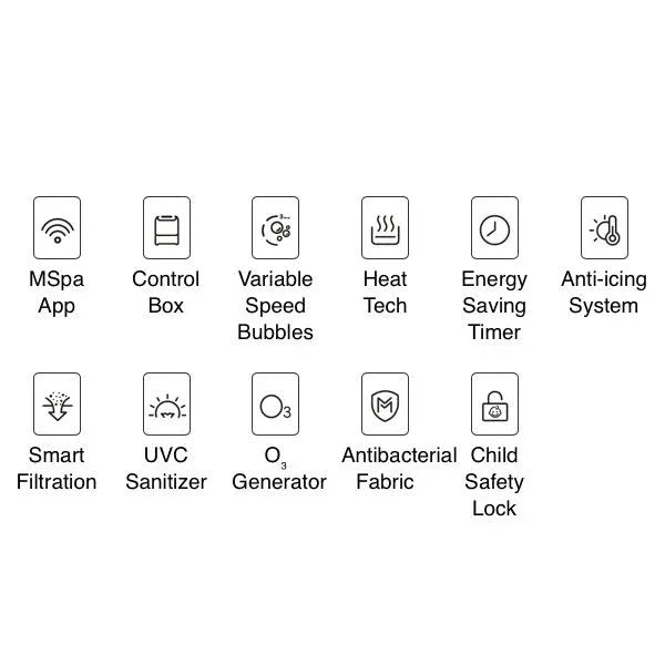 MSpa Mono - Frame Series Inflatable Hot Tub | 6 Person - Green Vista Living