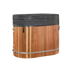 Dynamic Cold Therapy Oval Barrel Tub Cold Plunge (50-P) Pacific Cedar - 3/4 IN-OUT without Motor