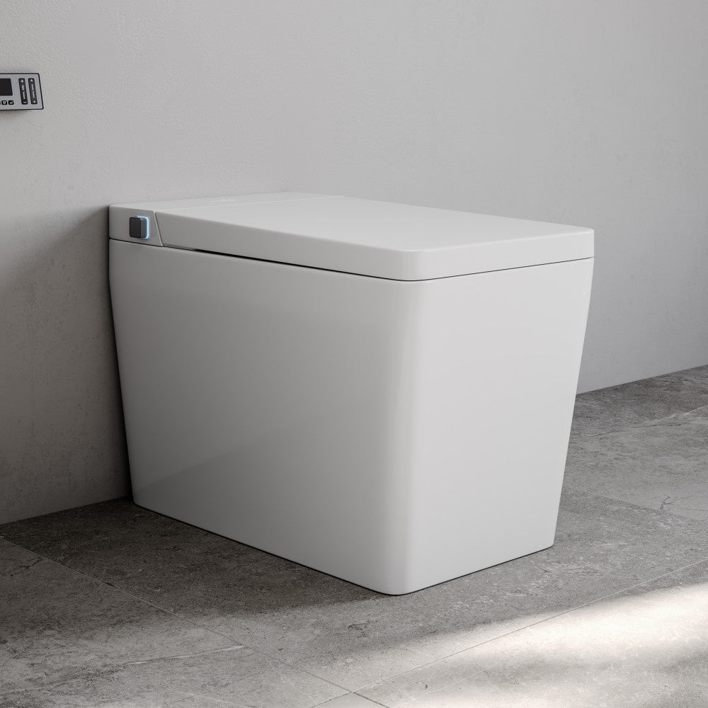 Swiss Madison Concorde Smart One-Piece 1.28 GPF Single Top Flush Toilet in Glossy White