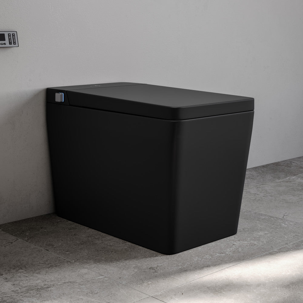 Swiss Madison Concorde One Piece Smart Toilet 1.28 GPF in Matte Black with Heated Bidet, Air Drying, Night Light, Foot Sensor