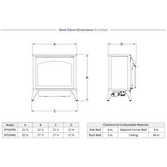 American Hearth Empire Spirit Vent-Free Steel Gas Stove - Small - 21.5"