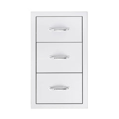 Summerset 17" Stainless Steel Flush Mount Triple Access Drawer SSDR3-17