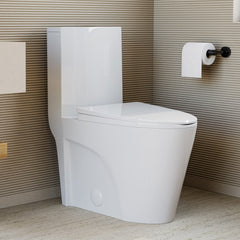 Swiss Madison St. Tropez One-Piece Elongated Toilet Vortex Dual-Flush 1.1/1.6 gpf (6 - Pack)