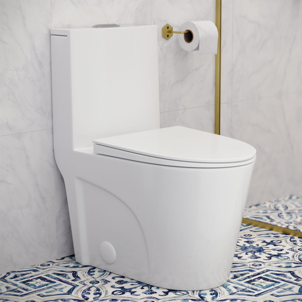Swiss Madison St. Tropez One Piece Elongated Toilet Dual Vortex Flush 1.1/1.6 gpf with 10" Rough In (6 - Pack)