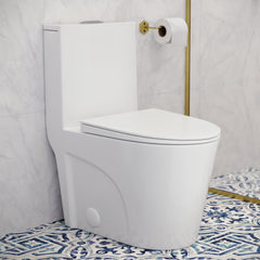 Swiss Madison St. Tropez One Piece Elongated Toilet Dual Vortex Flush 1.1/1.6 gpf with 10" Rough In (6 - Pack)