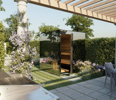 Thermasol Vue - Front Panoramic Glass, 3-4 Person, Outdoor Sauna