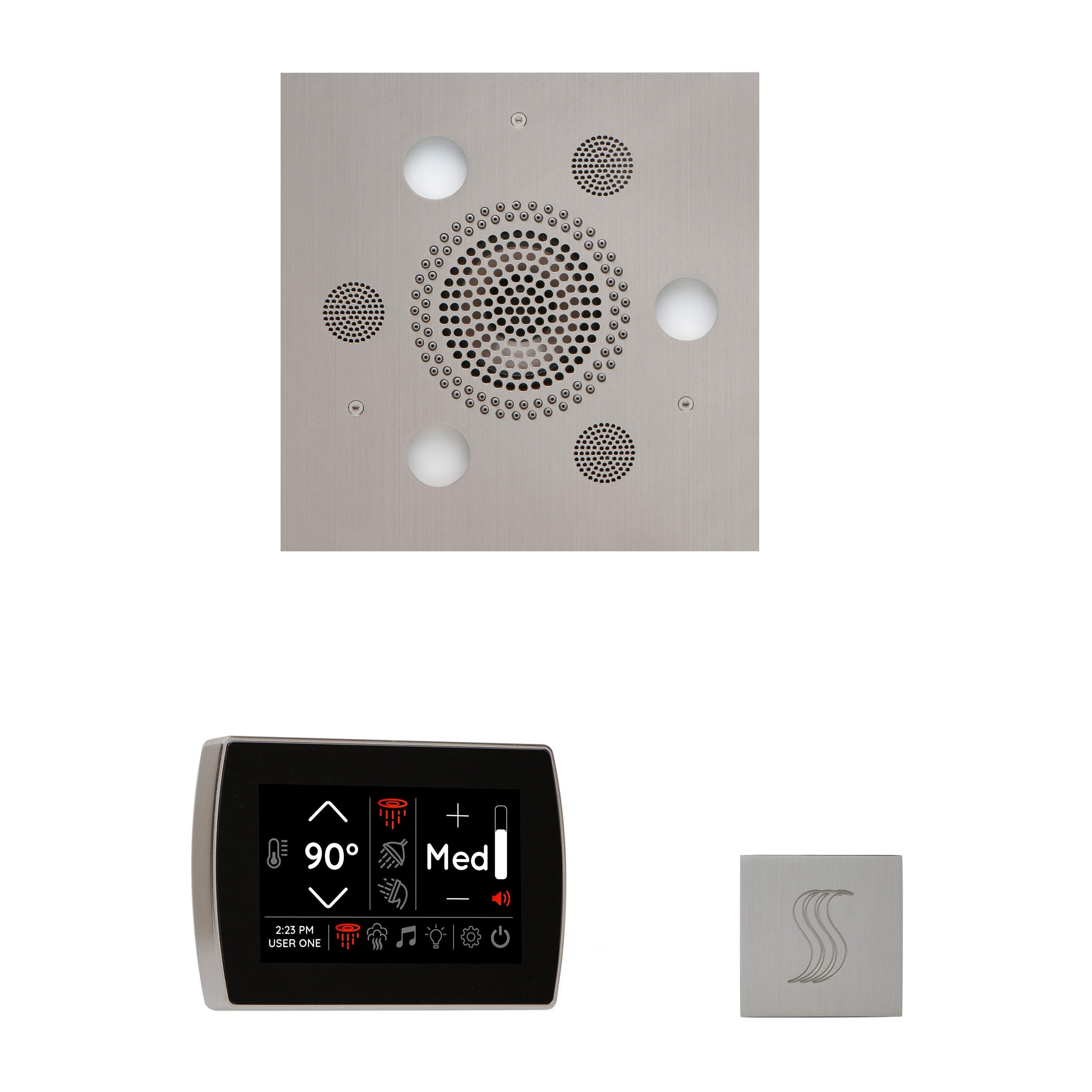 ThermaSol Wellness Steam Package with SignaTouch Control, Serenity Square Rainhead, SteamVection Square