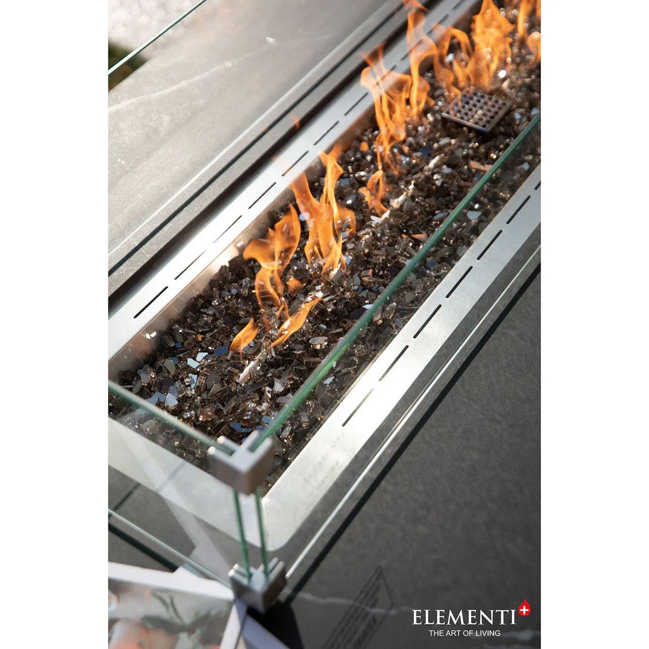 Elementi Plus - Varna Marble Porcelain Fire Table 60" - Green Vista Living